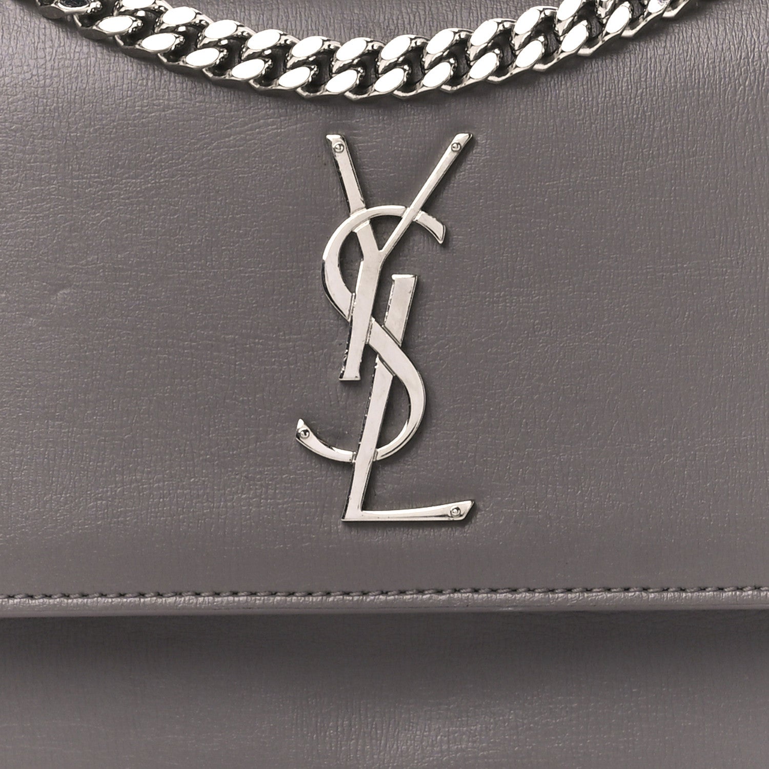 Saint Laurent Calfskin Medium Monogram Sunset Fog 9 of 13