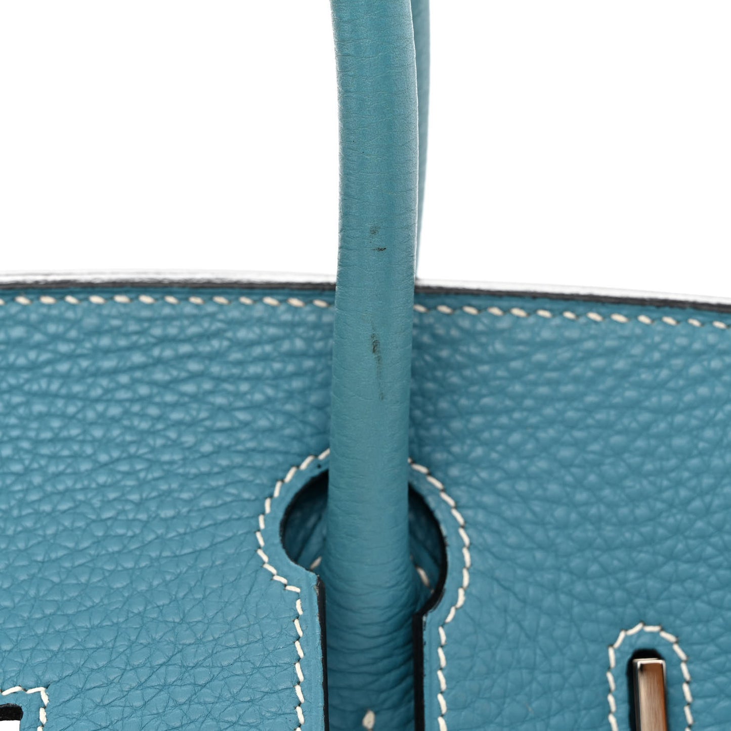 Taurillon Clemence Birkin 30 Blue Jean