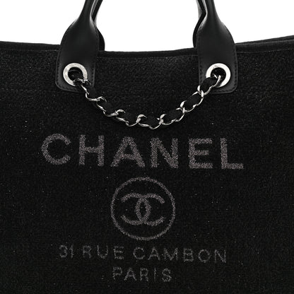 Chanel Lurex Boucle Medium Deauville Tote Black 8 of 11