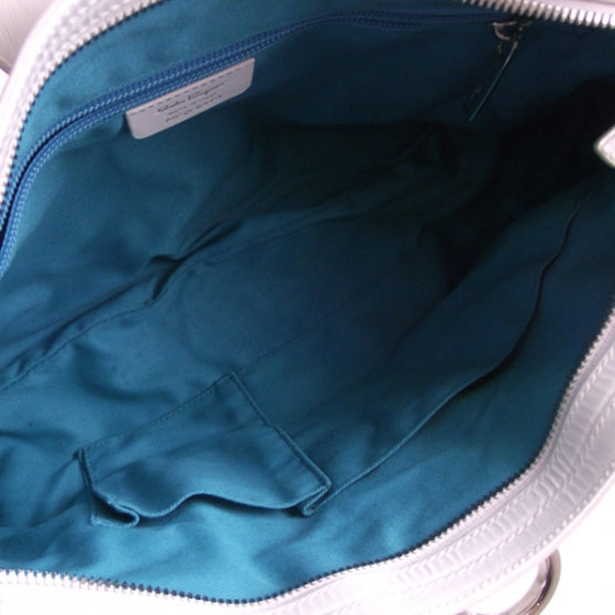 FASHIONPHILE SALVATOREFERRAGAMOPatentToteWhite 6 of 12