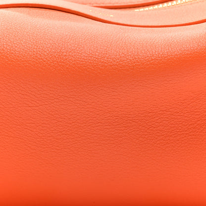 Celine Supple Calfskin Medium Romy Shoulder Bag Pop Orange 7 of 9