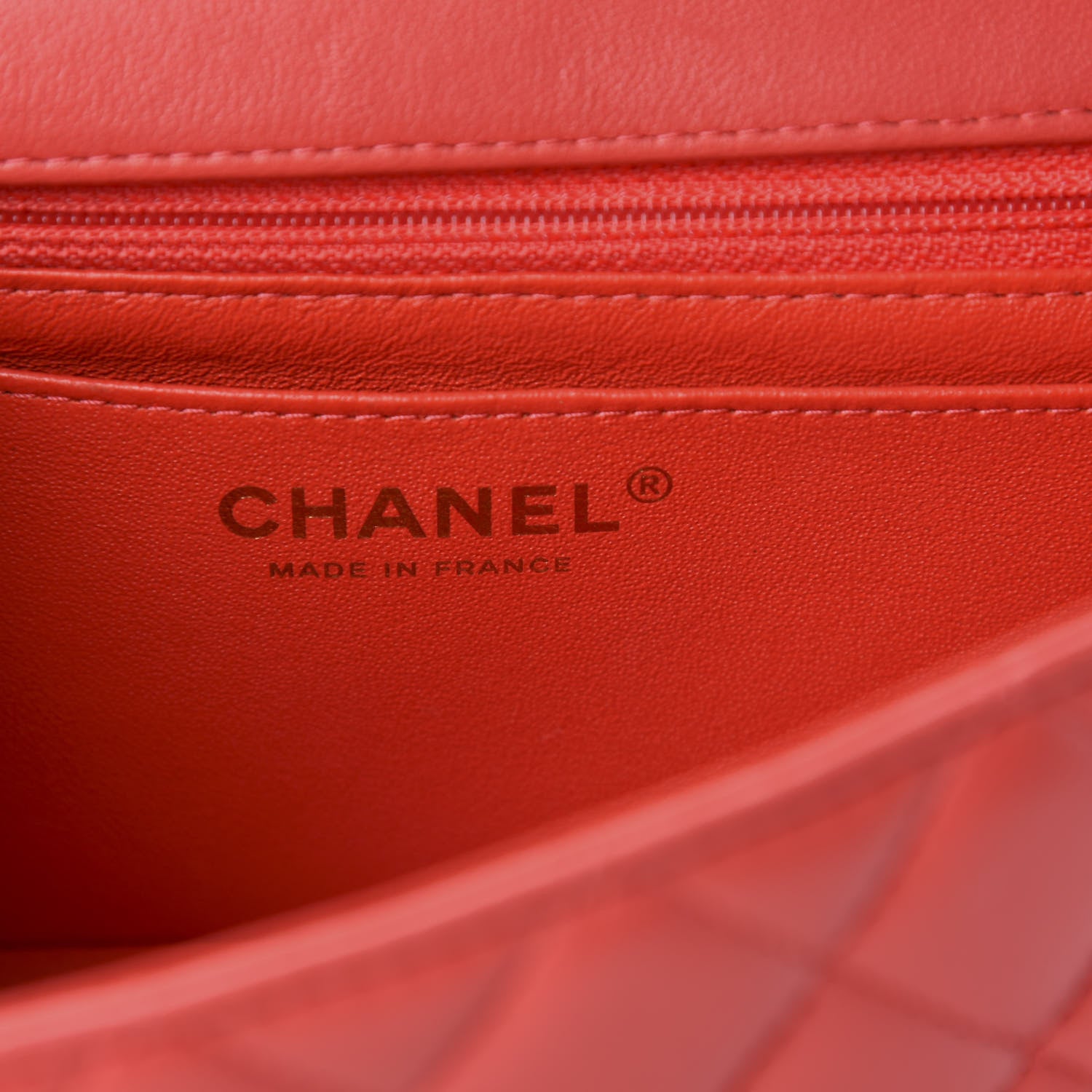 Chanel Lambskin Quilted Mini Rectangular Flap Red 8 of 12
