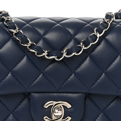 Chanel Lambskin Quilted Mini Square Flap Navy 8 of 10