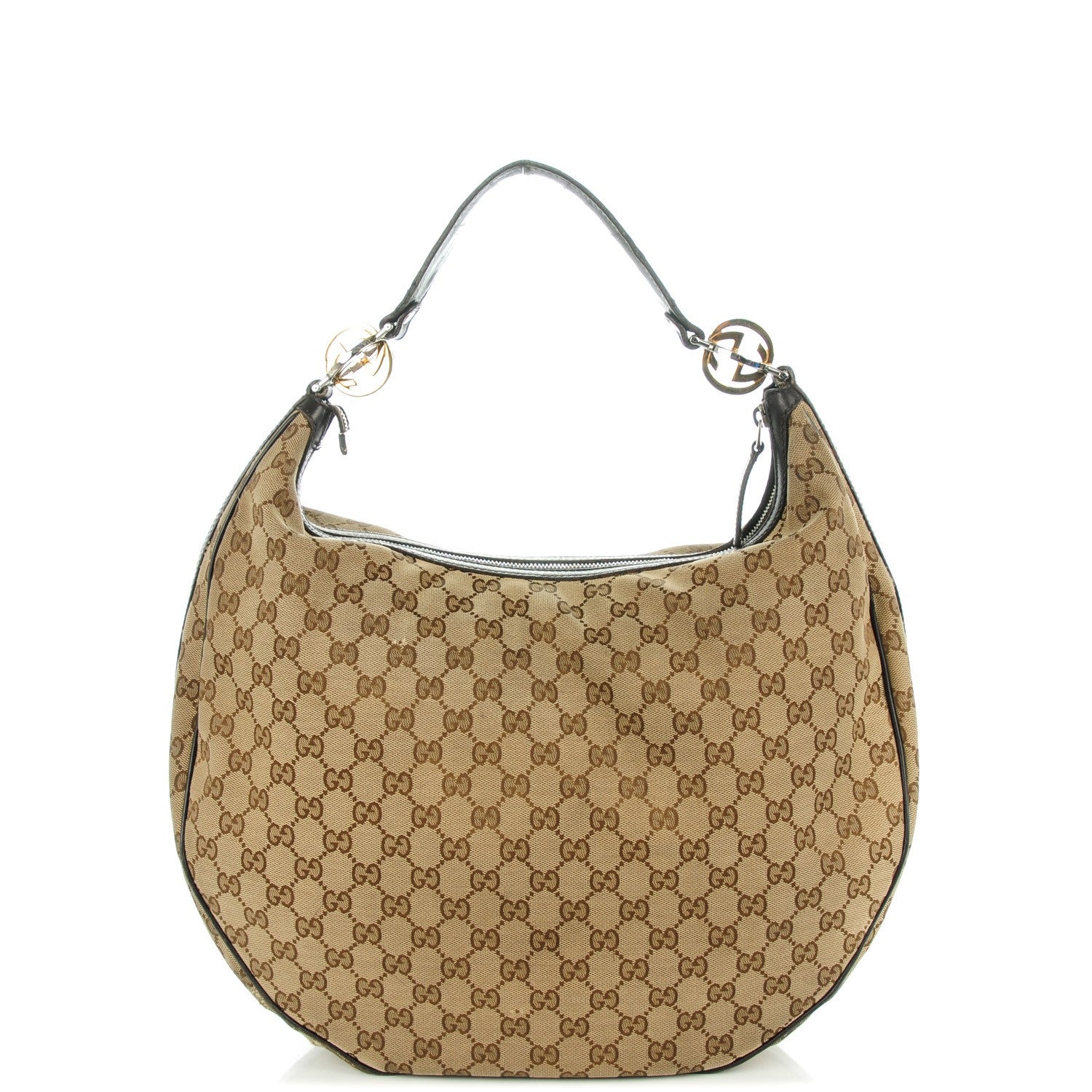 Gucci Monogram Large GG Twins Hobo Dark Brown 1 of 7