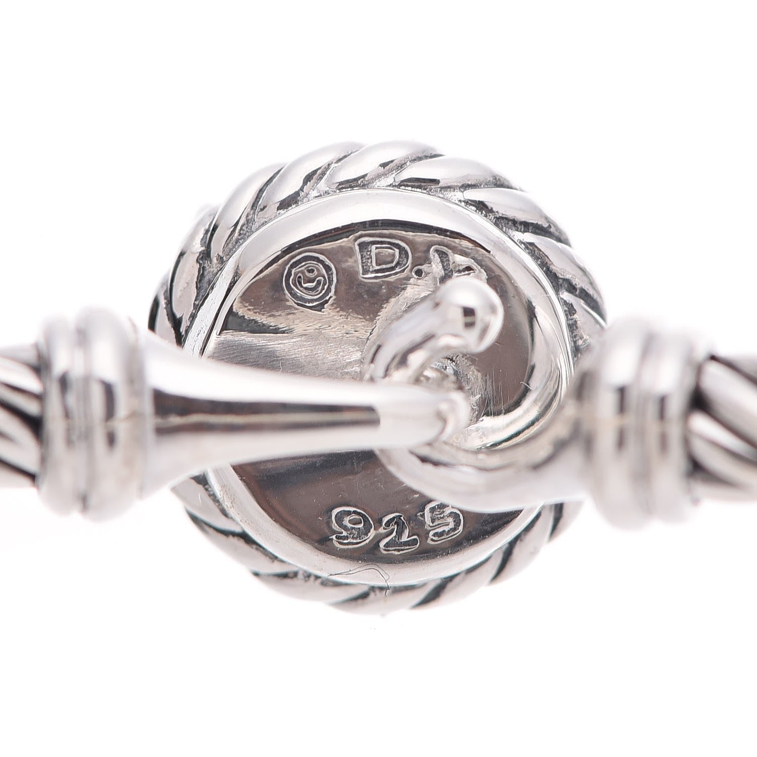 David Yurman Sterling Silver Pearl 3mm Chatelaine Bracelet 5 of 5