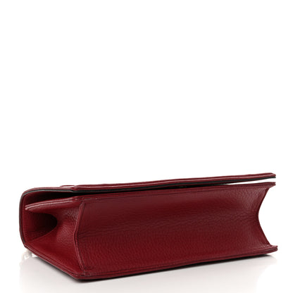 Christian Dior Grained Calfskin Medium Diorama Flap Bag Red 4 of 11