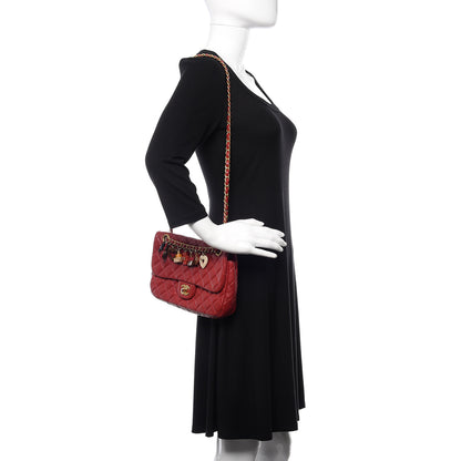 Chanel Lambskin Quilted Medium Cruise Charm Flap Red 2 of 10