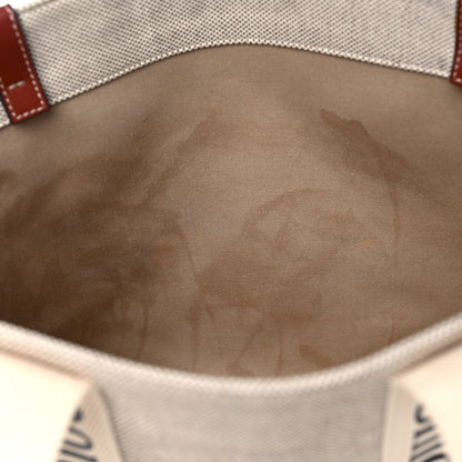 Chloe Cotton Calfskin Medium Woody Ribbon Tote White Brown 13 of 20