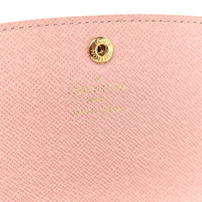 Louis Vuitton Damier Azur Emilie Wallet Rose Ballerine 6 of 10