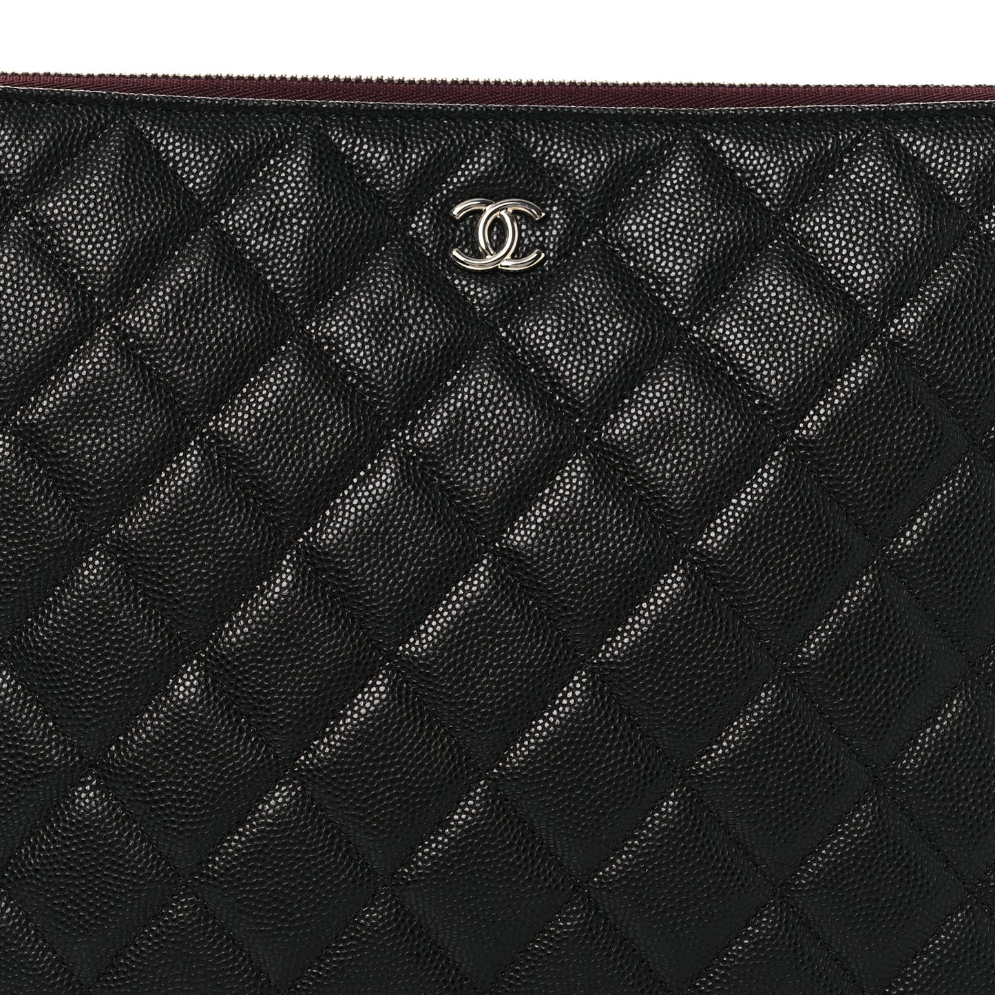 Caviar Quilted Medium Cosmetic Case Black
