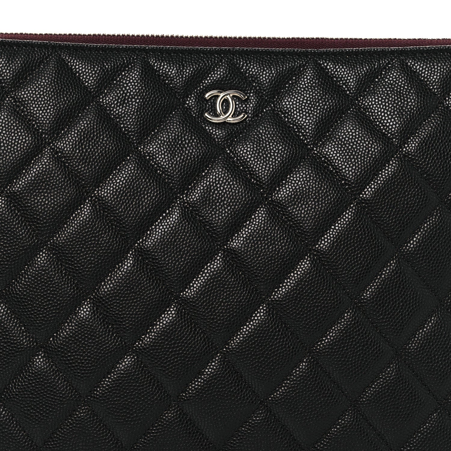 Chanel Caviar Quilted Medium Cosmetic Case Black 8 of 11