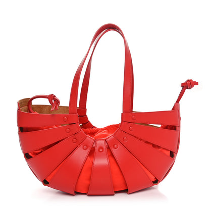 Bottega Veneta French Calfskin Shell Bag Chili Tomato 1 of 12