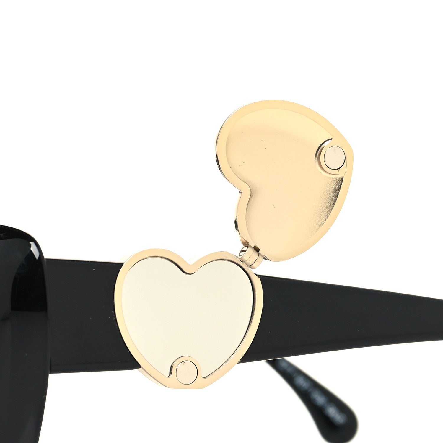 Chanel Acetate Enamel Heart Butterfly Sunglasses 5417 Black 9 of 10