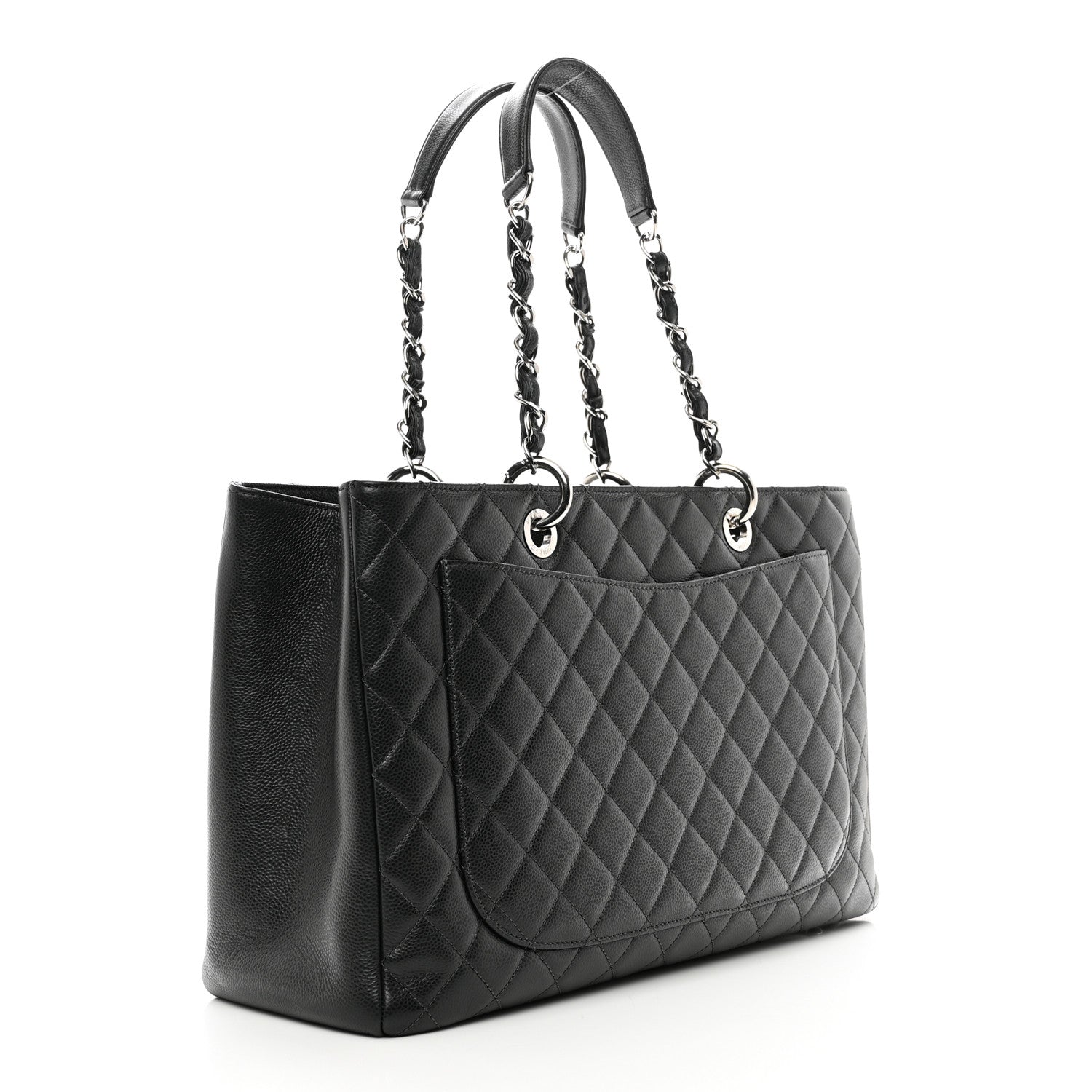 Chanel Caviar Quilted XL Grand Shopping Tote GST Black 3 of 10