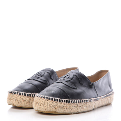 Chanel Lambskin CC Espadrilles 40 Black 3 of 13