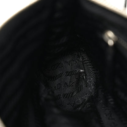 Prada Tessuto Nylon Soft Calf Shoulder Bag Black Black 10 of 13