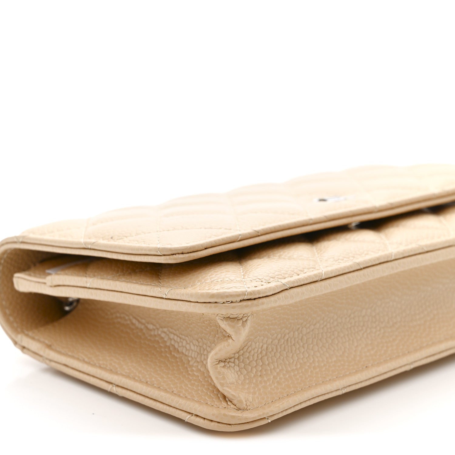 Chanel Caviar Quilted Wallet on Chain WOC Beige 10 of 12