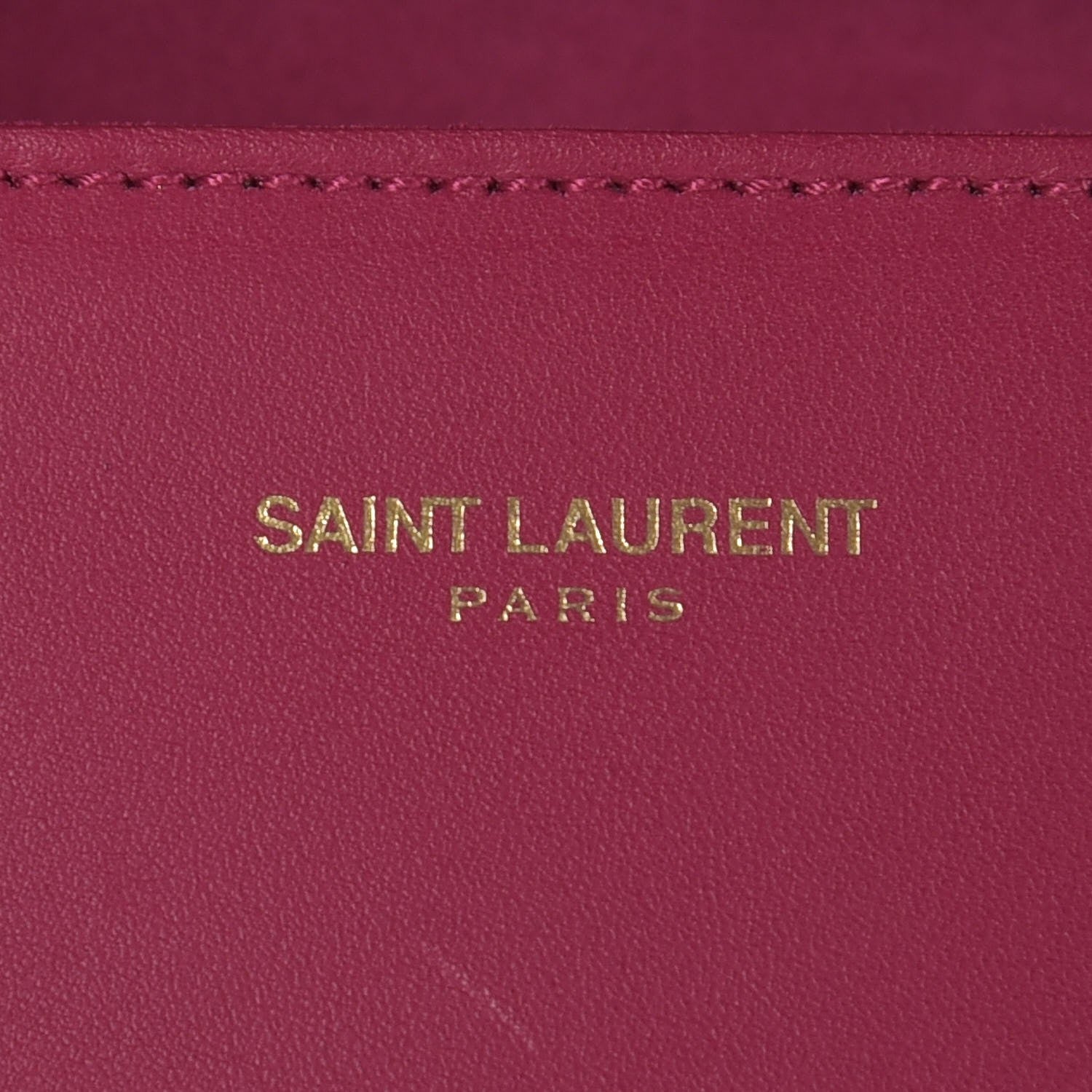 Saint Laurent Calfskin Classic Y Ligne Clutch Fuchsia 6 of 7