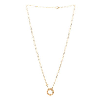 Cartier 18K Yellow Gold 2 Diamond LOVE Necklace 3 of 4