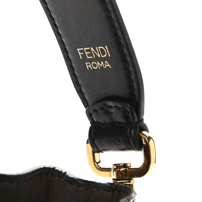 Fendi Vitello Liberty F is Fendi Bi-Color FF 1974 Embossed Mini Mon Tresor Bucket Bag Maya Black 10 of 11