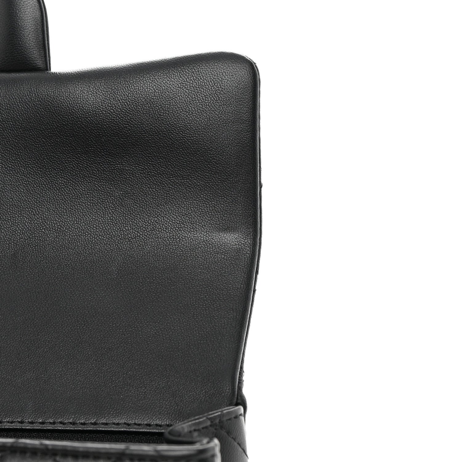 Chanel Lambskin Quilted Mini Top Handle Rectangular Flap Black 11 of 14