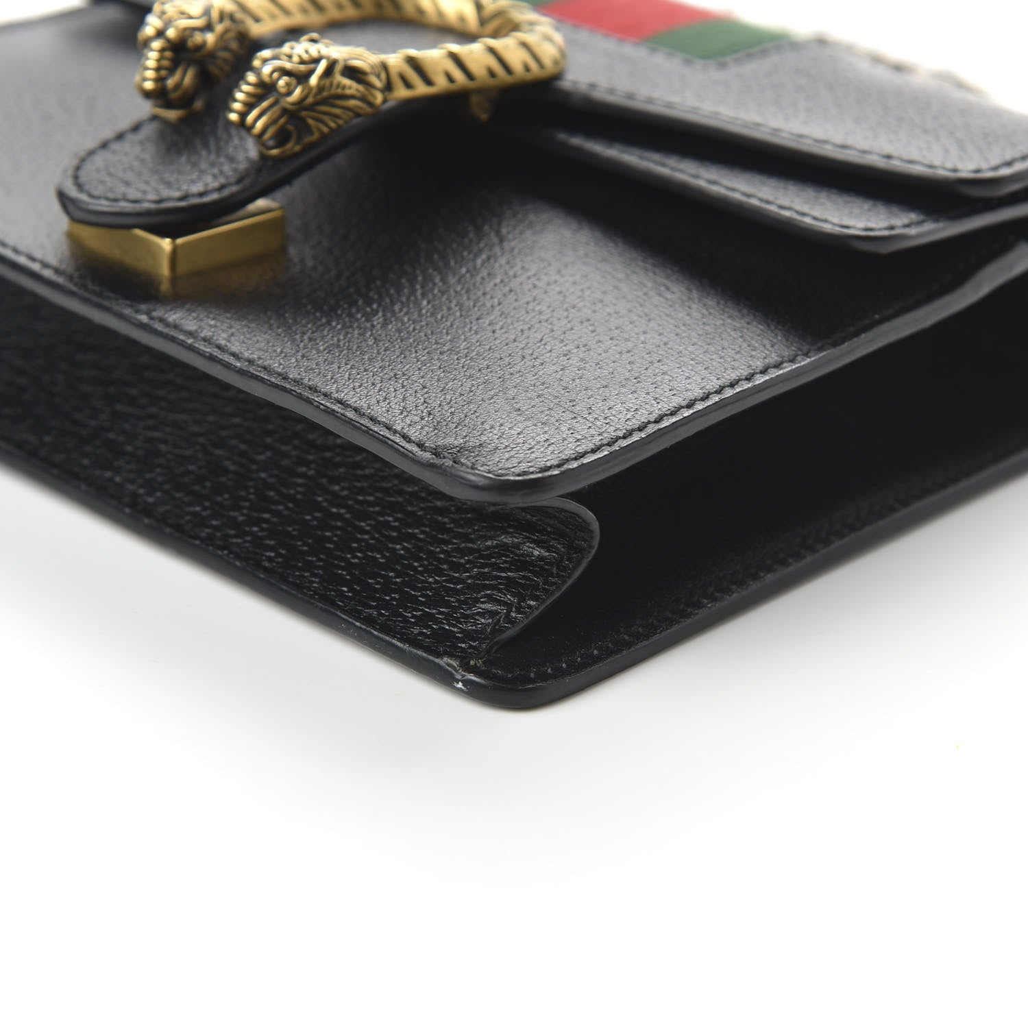 Gucci Calfskin Web Mini Dionysus Shoulder Bag Black 7 of 10