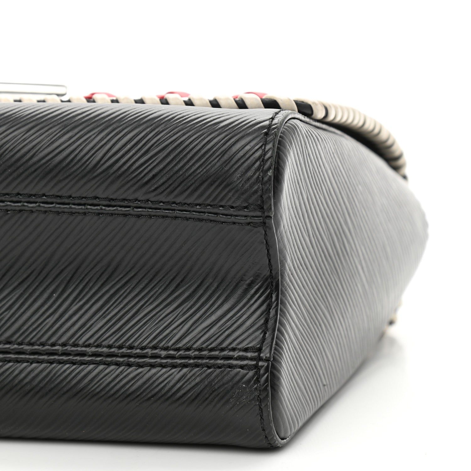 Louis Vuitton Epi Embroidered Twist Shoulder Bag MM Black 8 of 10
