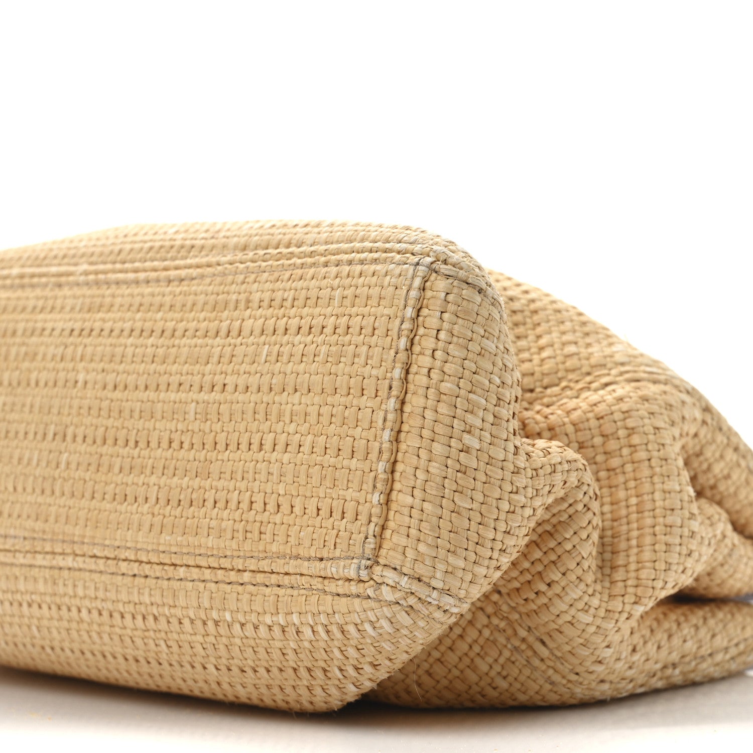 Chanel Woven Straw Raffia Wooden Handle Bag 10 of 10