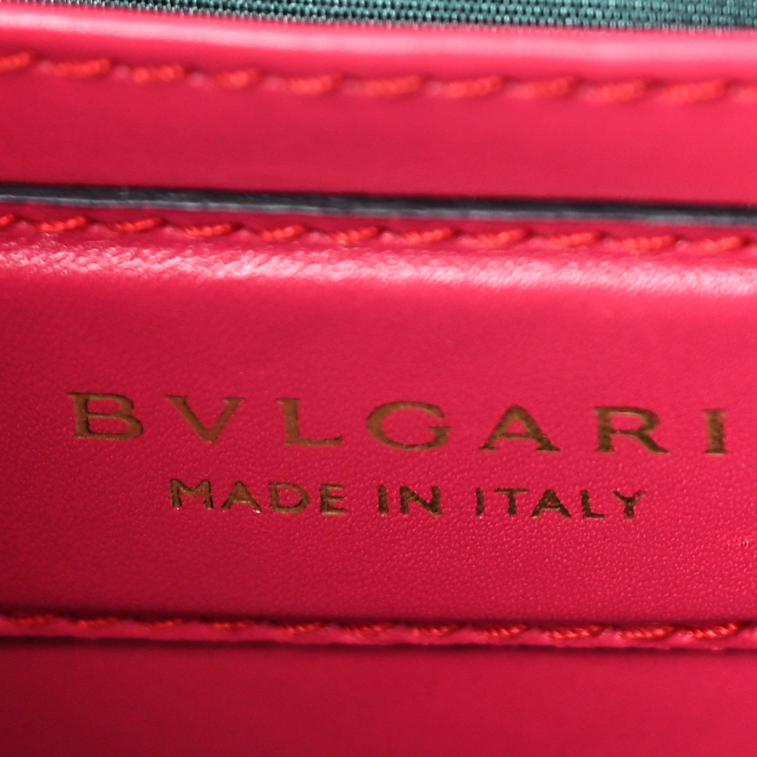 Bulgari Calfskin Serpenti Forever Flap Clutch Ruby Red 7 of 9