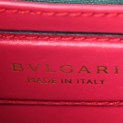 Bulgari Calfskin Serpenti Forever Flap Clutch Ruby Red 7 of 9