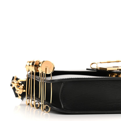 Fendi X VERSACE Vitello Seta Fendace Brooch Baguette Black 8 of 9