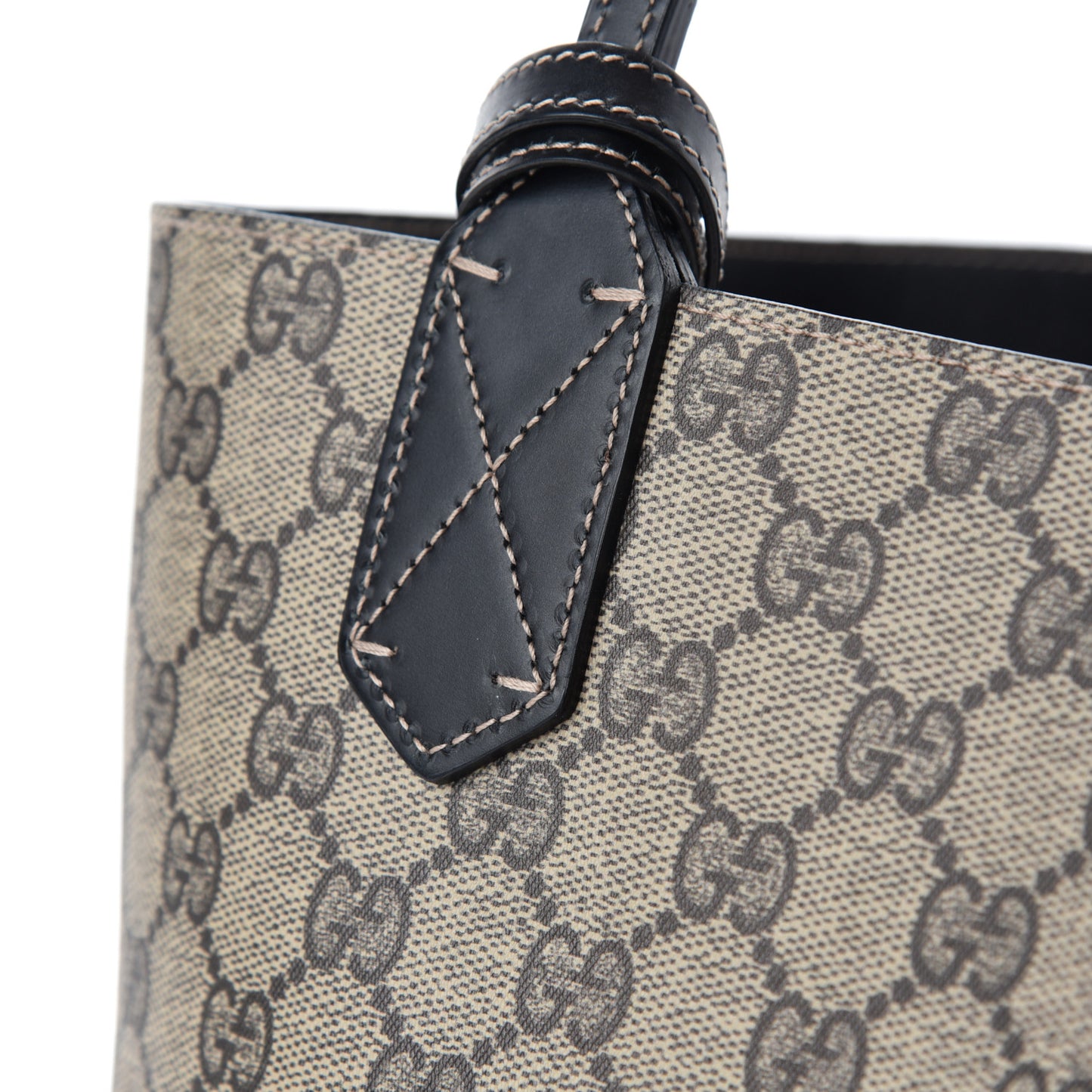 Calfskin GG Supreme Monogram Medium Reversible Tote Black