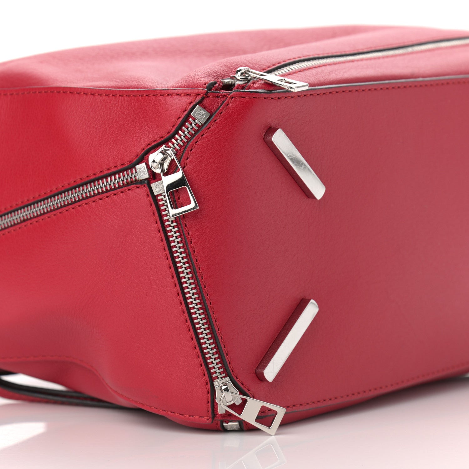 Loewe Calfskin Zipper Puzzle Bag Red 9 of 14