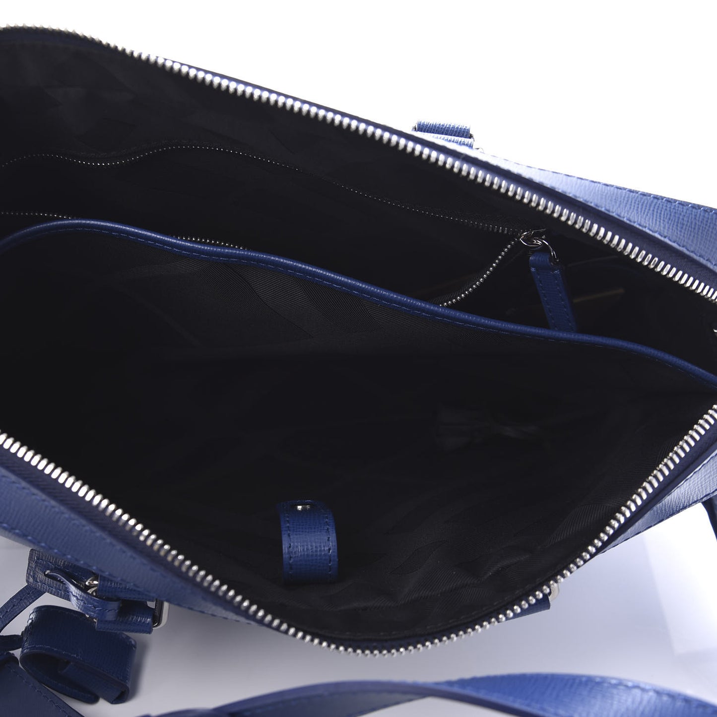 Textured Calfskin Barrow Briefcase Deep Blue