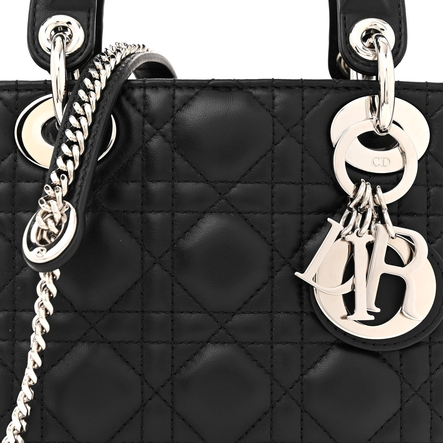 Lambskin Cannage Mini Lady Dior Black