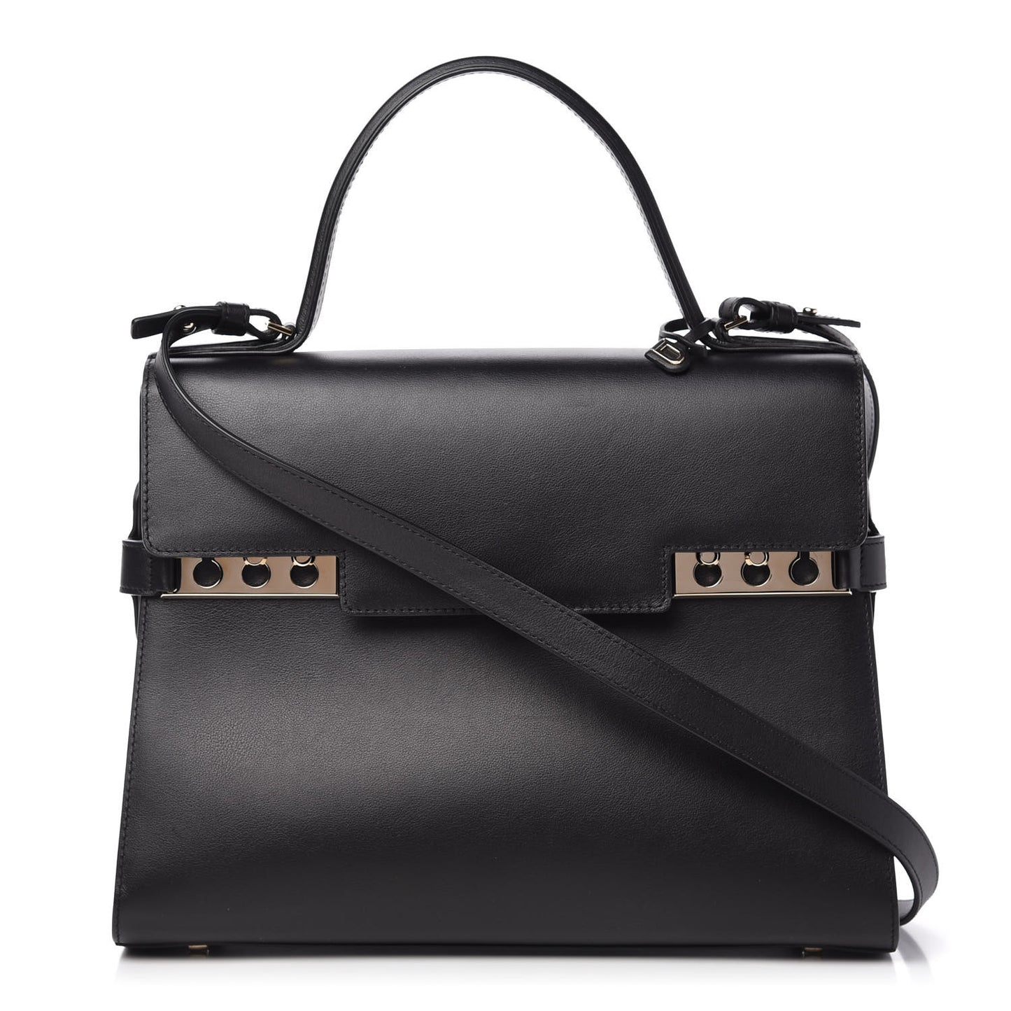 Smooth Calfskin GM Tempete Satchel Black