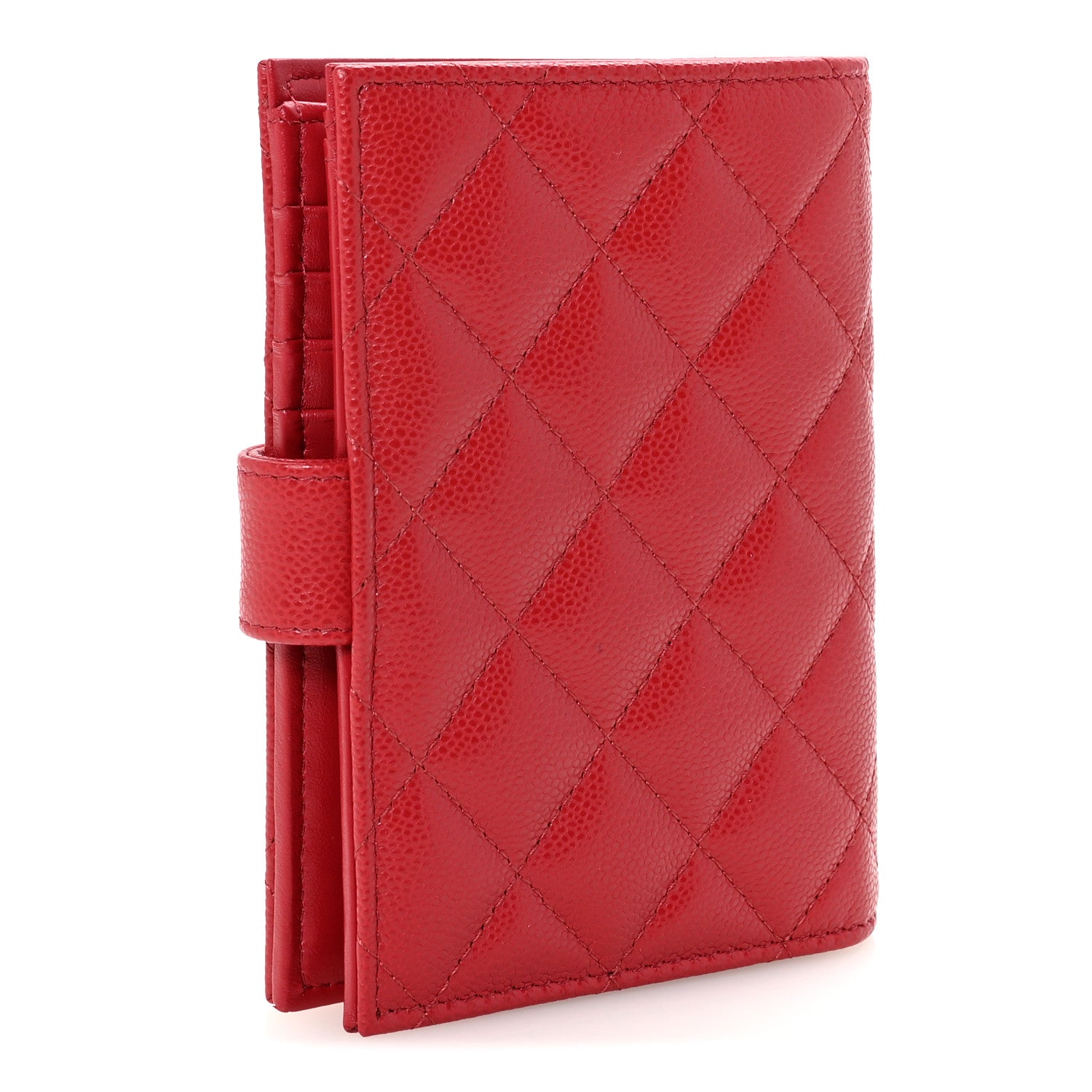 Chanel Caviar Quilted Passport Holder Red 3 of 7