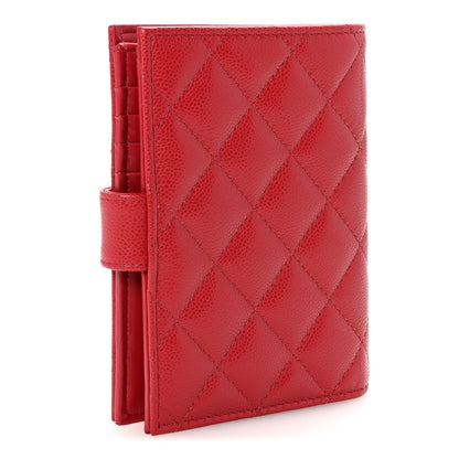 Chanel Caviar Quilted Passport Holder Red 3 of 7