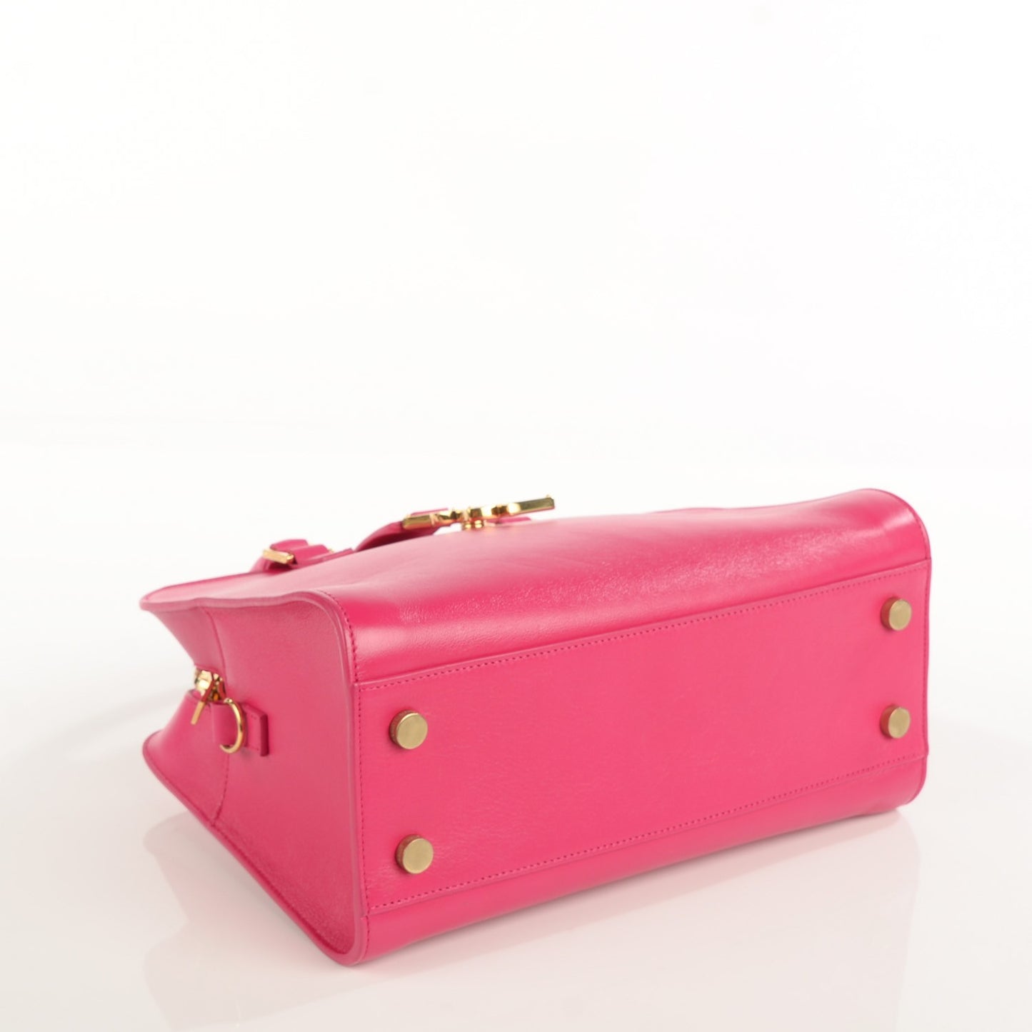 Calfskin Small Monogram Cabas Lipstick Fuchsia