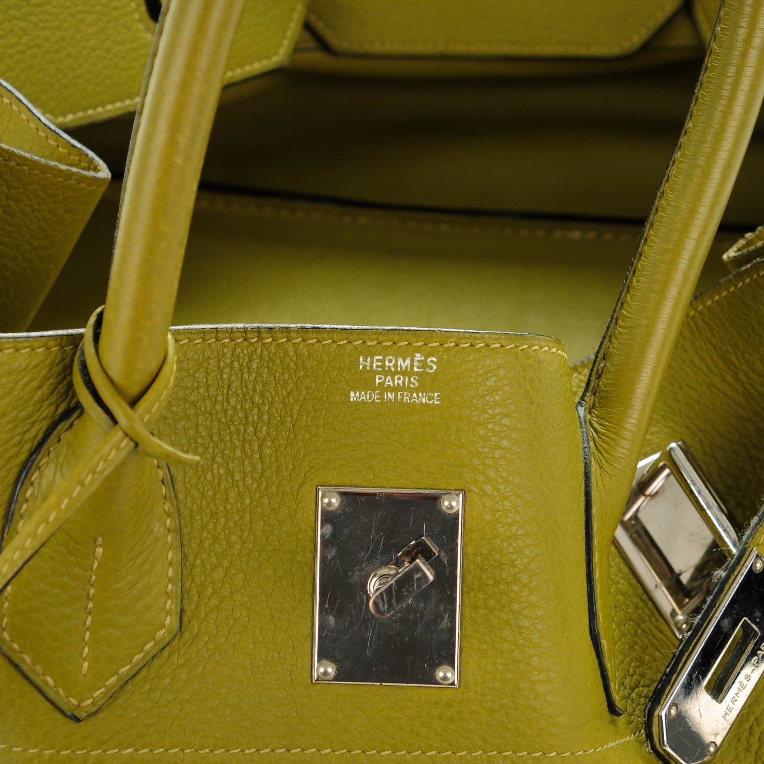 Hermes Taurillon Clemence JPG Birkin 42 Chartreuse 16 of 35