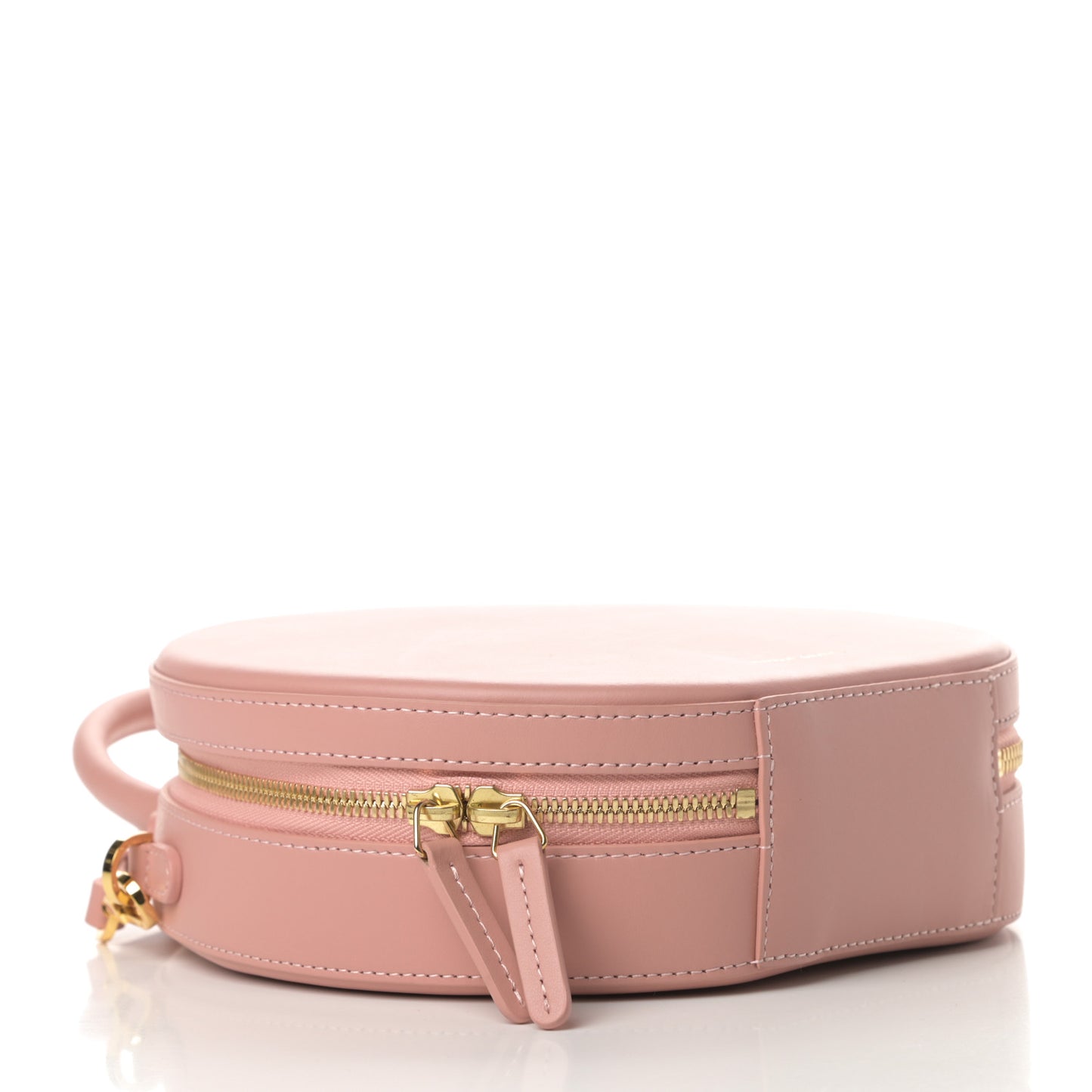 Calfskin Circle Crossbody Bag Coral