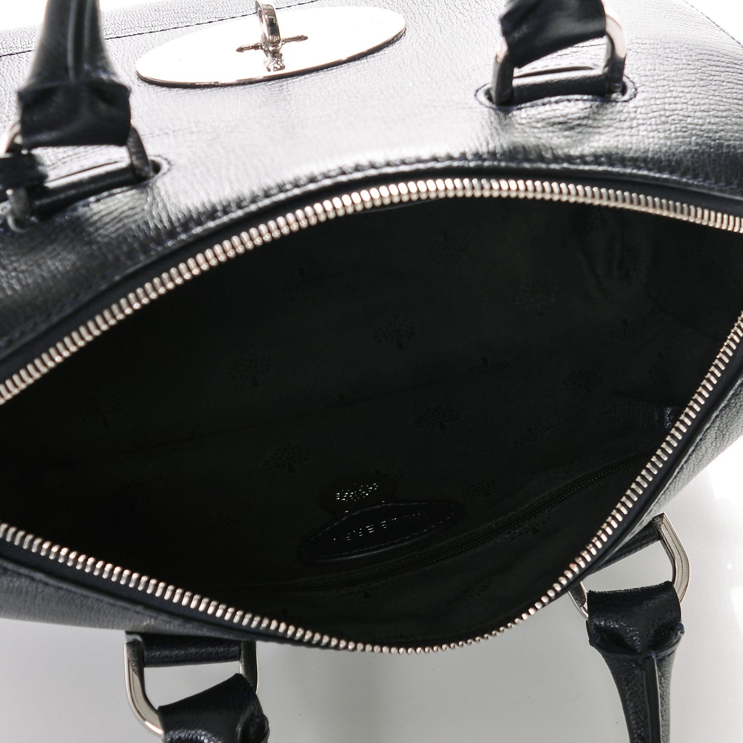 Glossy Goatskin Small Del Rey Satchel Midnight