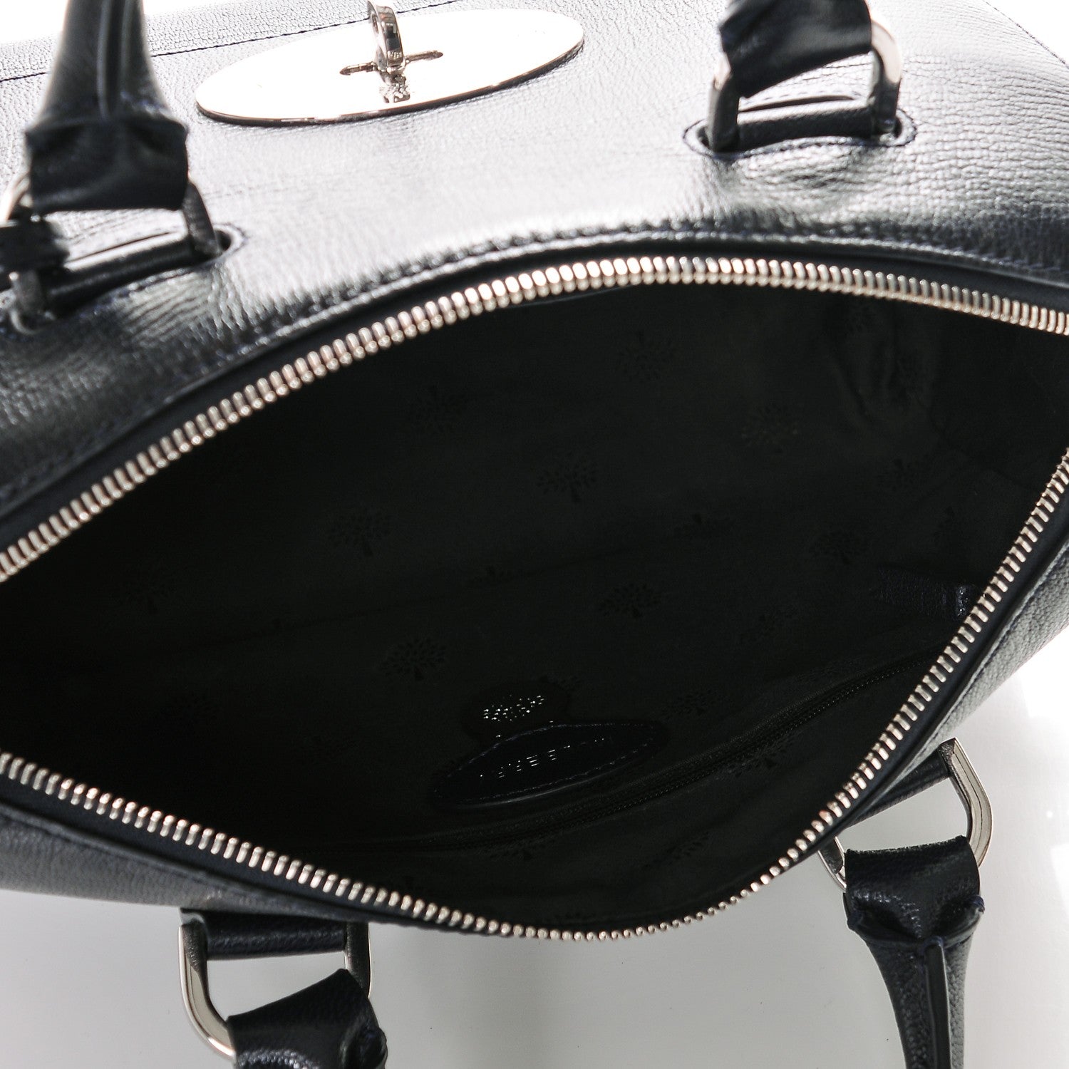 Mulberry Glossy Goatskin Small Del Rey Satchel Midnight 5 of 7