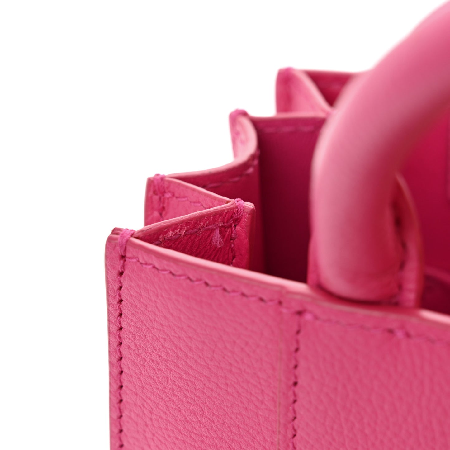 Grained Calfskin XXS Hourglass East West Tote Pink