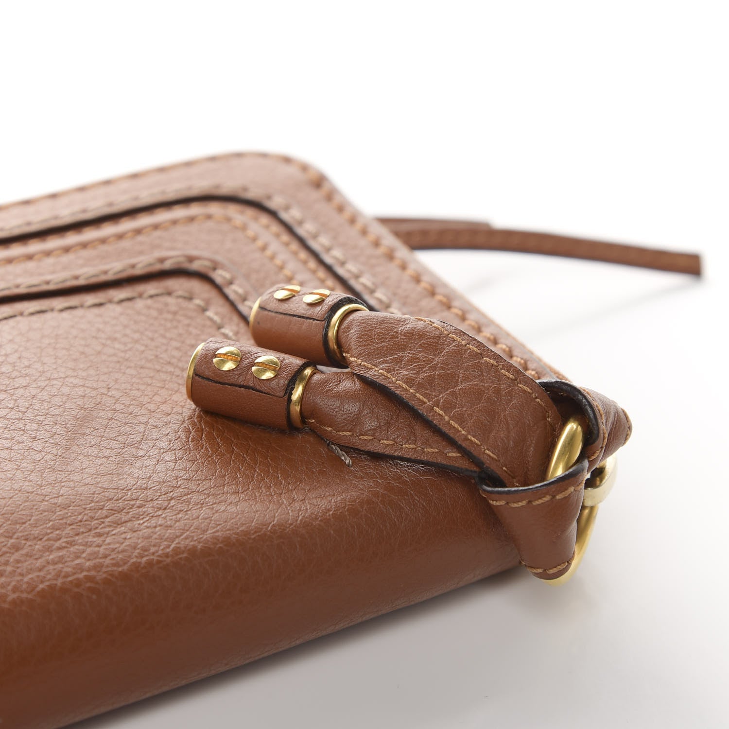Chloe Grained Calfskin Marcie Long Zip Around Wallet Tan 7 of 7
