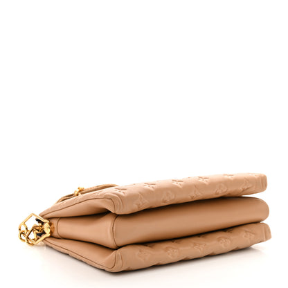 Louis Vuitton Lambskin Embossed Monogram Coussin PM Camel 4 of 11