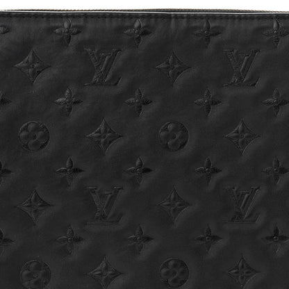 Louis Vuitton Lambskin Embossed Monogram Coussin MM Black 9 of 12