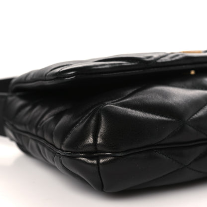 Saint Laurent Lambskin Quilted Le 57 Diamond Shoulder Bag Black 8 of 9