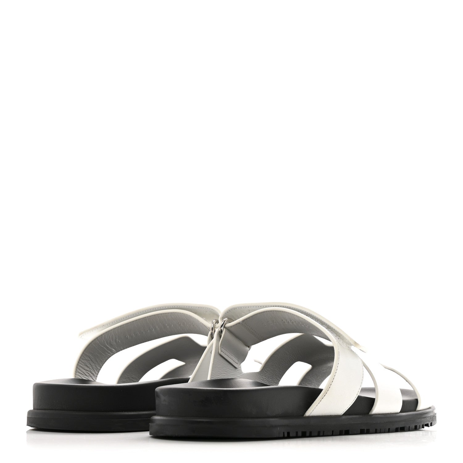 Hermes Calfskin Womens Chypre Sandals 39 White 5 of 12