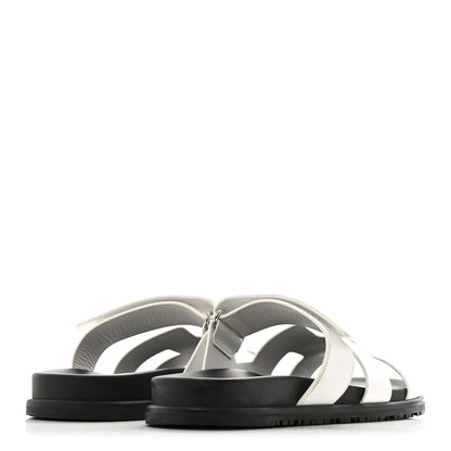 Hermes Calfskin Womens Chypre Sandals 39 White 5 of 12